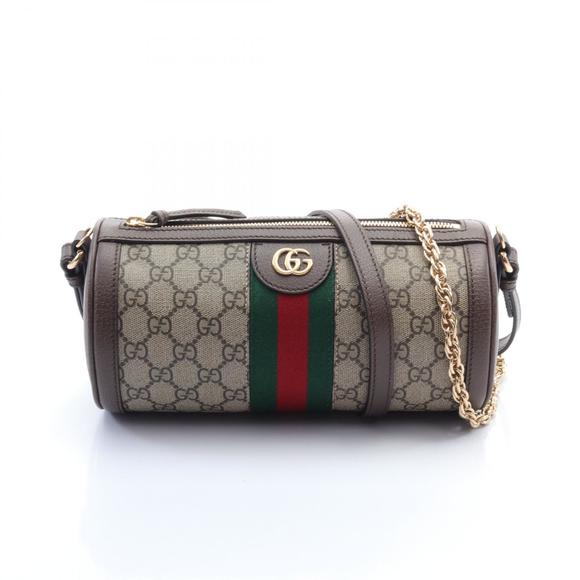 Gucci Ophidia GG Supreme Shoulder Bag Leather Beige Brown Multicolor - Picture 1 of 4
